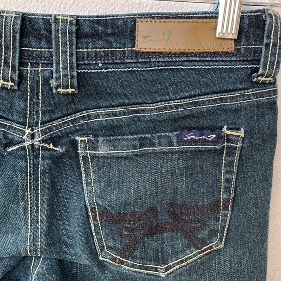 Seven 7 Women's Shorts Size 27 Denim Cuffed Zip Up - Picture 7 of 10